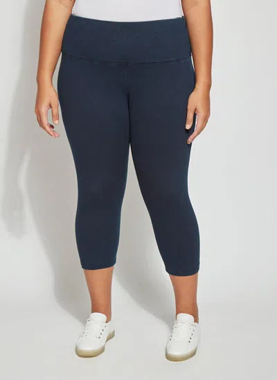 Lyssé Denim Capri Curvy In Purple