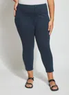 Lyssé Lysse Denim Stripe Crop Pants In Blue
