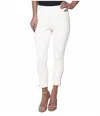 Lyssé Denim Cuffed Crop Pants In White In White