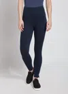 Lyssé Medium Control Flattering Cotton Leggings In Purple