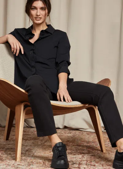 Lyssé Denim Straight Leg (30" Inseam) In Black