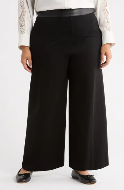 Lyssé Lysse Denver High Waist Ankle Wide Leg Ponte Pants In Black