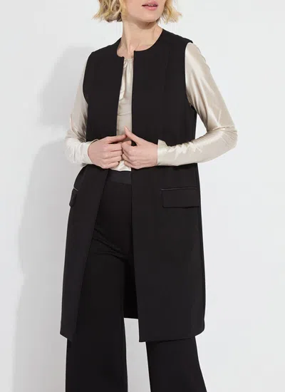 Lyssé Denver Ponte Sleeveless Coat In Black