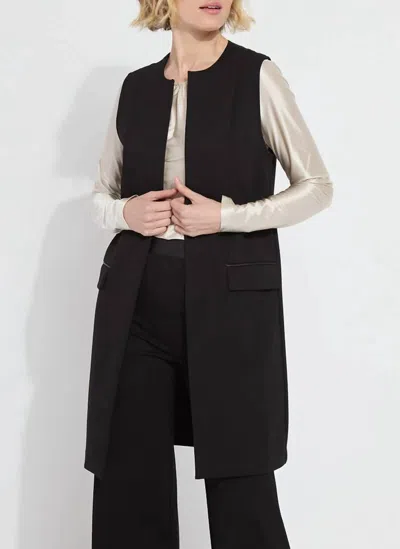 Lyssé Denver Ponte Sleeveless Coat In Black