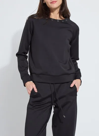 Lyssé Desi Grommet Detail Neoprene Pullover In Black