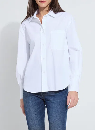 Lyssé Desire Balloon Sleeve Shirt In White