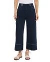 Lyssé Dion Sailor Crop Palazzo Jeans In Indigo In Indigo