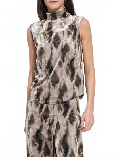 Lyssé Dominique St Velvet Top In Abstract Obsession In Gray