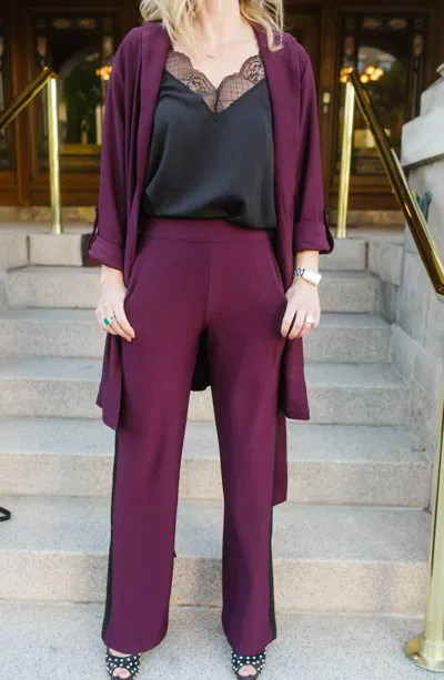 Lyssé Dorsey Pant In Fig In Red