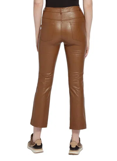 Lyssé Earthen Leather Pant In Dark Camel In Brown
