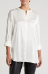 Lyssé Lysse The Eco Satin Shirt In Offwhite