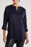 Lyssé Eco-satin Shirt In True Navy