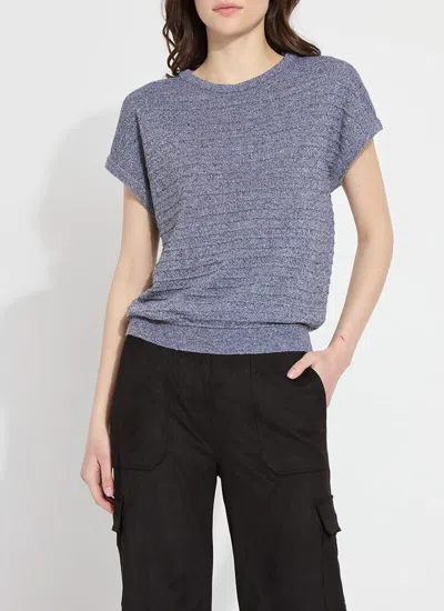 Lyssé Edena Smocked Sweater In Gray