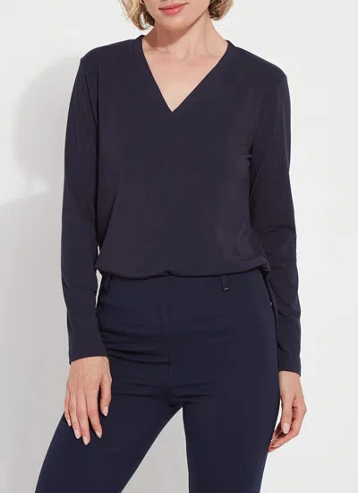 Lyssé Eliana V-neck Top In Blue