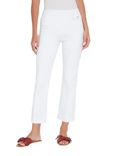 Lyssé Elle Ankle Flare Denim Pant In White