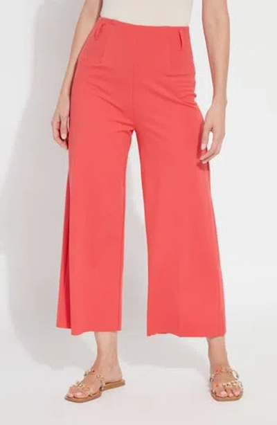 Lyssé Ellis Culottes Ponte Crop (25" Inseam) In Funk Red