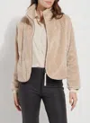 Lyssé Elora Sherpa Fleece Jacket In Light Almond In Brown