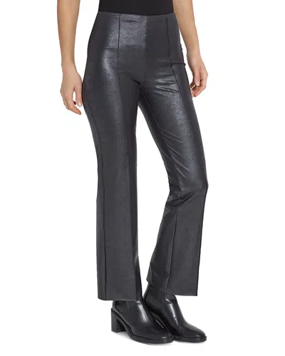 LYSSÉ ELYSSE FOILED FAUX LEATHER BOOTCUT PANTS