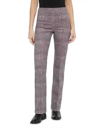 Lyssé Elysse High Rise Straight Leg Pants In Sublime Plush Plaid In Brown