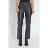 Lyssé Elysse Foiled Leather Pant In Black