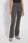 Lyssé Pull On Ponte Knit In Charcoal In Pink