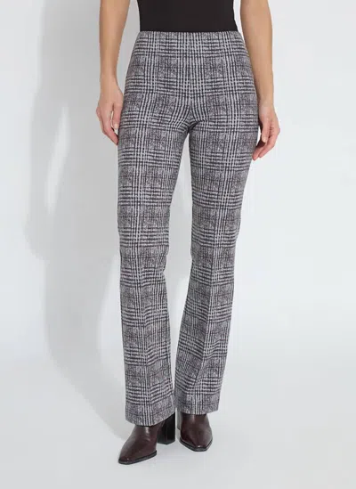 Lyssé Elysse Pant Neoprene In Plush Plaid In Gray