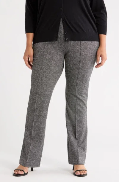 Lyssé Elysse Stretch Ponte Jacquard Wide Leg Pants In Gray