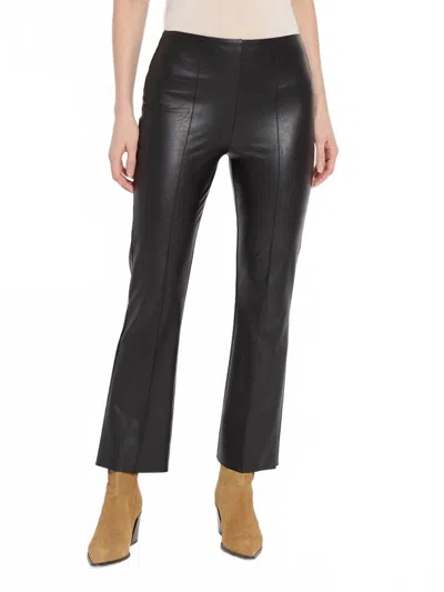 Lyssé Elysse Faux Leather Ankle Bootcut Pants In Black