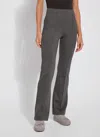 Lyssé Pull On Ponte Knit In Charcoal In Gray