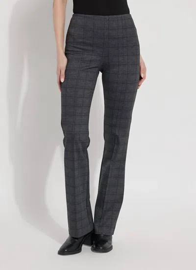 Lyssé Elysse Wide Leg Pant In Hidden Plaid In Grey