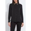 Lyssé Lysse Embellished Button-up Shirt In Black