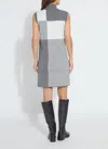 Lyssé Emerie Sweater Dress In Festive Allure Check In Gray