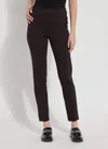 Lyssé Emma Ponte Trouser In Double Espresso In Black