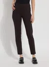 Lyssé Emma Ponte Trouser In Double Espresso In Multi