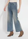 Lyssé Era High Rise Wide Leg Ankle Jeans In Nutshell Dye Midwash In Multi