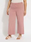 Lyssé Erin Hi Waist Wide Leg Denim Curvy In Pink