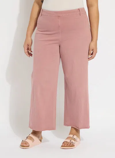 Lyssé Erin Hi Waist Wide Leg Denim Curvy In Pink