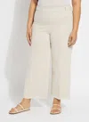 Lyssé Erin Hi Waist Wide Leg Denim Curvy In Neutral