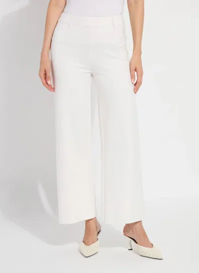 Lyssé Erin Hi Waist Wide Leg Pants In Chalk In White