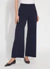 Lyssé Erin Hi Waist Wide Leg Ponte Pants In Navy In Blue