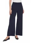 Lyssé Erin Hi Waist Wide Leg Ponte Pants In True Navy In Black
