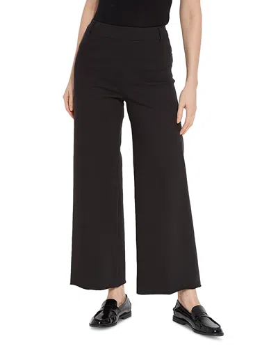 Lyssé Erin High Waist Wide Leg Knit Denim Pants In Double Espresso