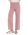 Lyssé Erin High Rise Wide Leg Jeans In White In Antique Wash Mauve