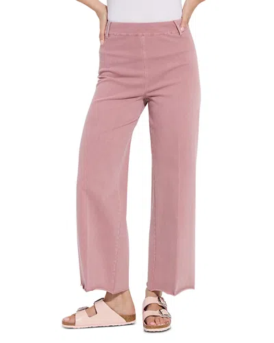 Lyssé Erin High Rise Wide Leg Jeans In White In Antique Wash Mauve