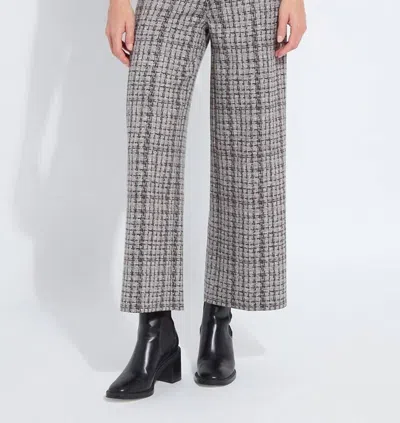 Lyssé Erin High Waist Leg Neoprene Pants In Lush Tweed Texture In Gray