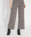 Lyssé Erin High Waist Ponte Jacquard Pant In Opposites Attract Plaid In Multi