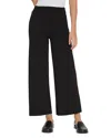Lyssé Erin High Waist Ankle Wide Leg Ponte Pants In Black