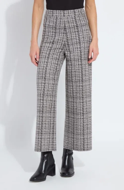 Lyssé Lysse Erin High Waist Wide Leg Tweed Pants In Gray