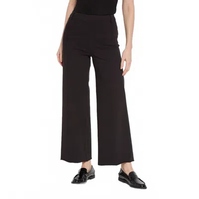 Lyssé Erin High Waist Ankle Wide Leg Ponte Pants In Black