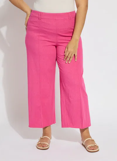 Lyssé Erin Pintuck Reprieve Denim Curvy (27" Inseam) In Pink